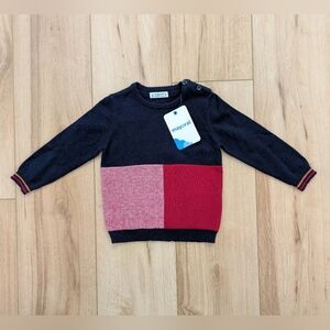 Mayoral Boy's Navy and Red Block Sweater